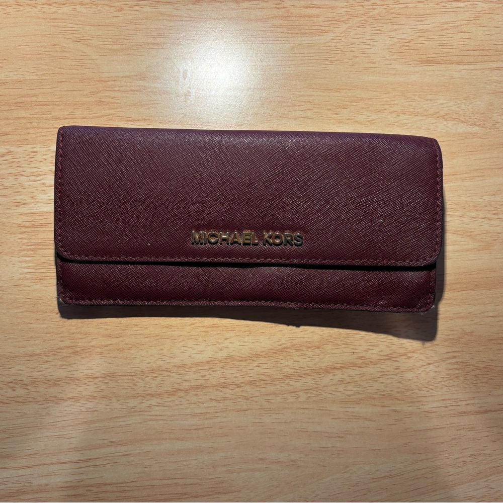 Michael Kors Deep Red Key & Card Holder